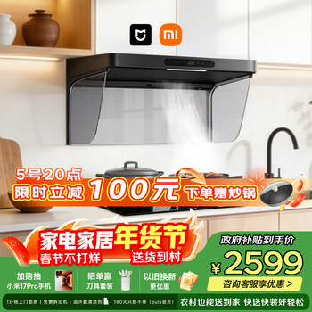 米家小米抽吸油烟机净烟机S20 以旧换新上门安装 家用大吸力 S1升级版S1Pro 易清洁可配燃气灶MJ10CY
