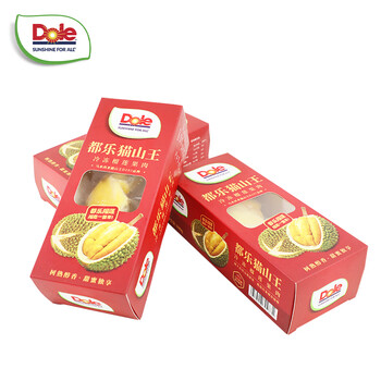 都乐Dole 泰国金枕冷冻榴莲肉 烤榴莲 都乐猫山王冷冻榴莲肉100g*4盒【带核 新老包装混发】