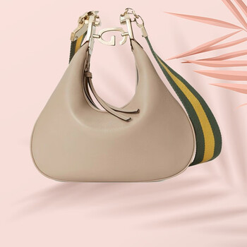 右丞象gucci古奇女包单肩包斜挎包手提包attache系列小号新月造型日常