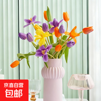 【京东鲜花】郁金香鲜花链接 随机多巴胺色郁金香10枝