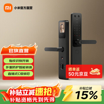 小米智能门锁E30 大屏猫眼版 指纹锁 智能锁密码锁电子锁可视彩屏家用 小米智能门锁E30 大屏猫眼版