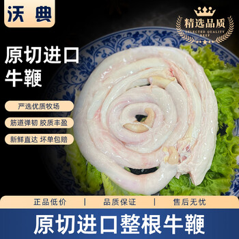 沃典巴西原切牛鞭净重2斤 牛肉生鲜 整根新鲜冷冻炖煮食材 源头直发