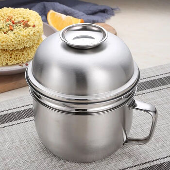 【送筷 勺】加厚不锈钢饭盒大号分格快餐杯学生泡面碗饭缸便当盒 特厚