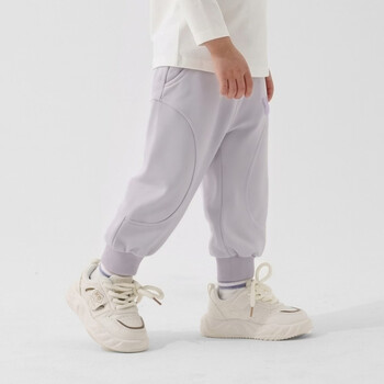 丽婴房【薯条裤】26春季新品儿童柔软圈圈棉长裤挺括不勒耐磨卫裤 淡紫 110 cm