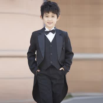 品牌特价 六一儿童节儿童燕尾服男童礼服套装春秋花童礼服男主持人