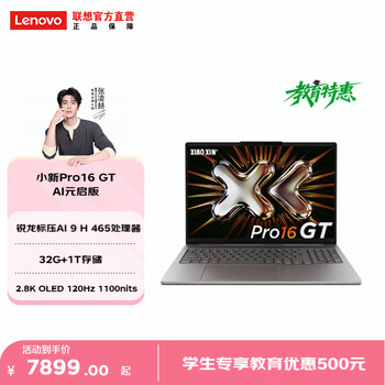 联想小新Pro14/ Pro16/Pro14GT/Pro16GT 轻薄笔记本电脑 Pro16GT】锐龙标压AI 9 H 465 32G 1T