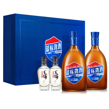 劲牌金标/蓝标劲酒养生酒清爽口感 自饮送礼家庭欢聚瓶装酒 36度 500mL 2瓶 【蓝标礼盒】内置尊享100ml*2