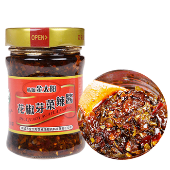 陕西特产韩塬金太阳花椒芽菜辣酱油辣椒酱夹馍酱单瓶200g