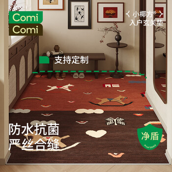 COMICOMI小椰方入户地垫门口脚踏高端大气防滑可裁剪玄关轻奢除尘 60*90cm