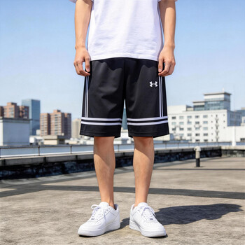 安德玛（Under Armour）男子夏季新款透气舒适篮球针织运动短裤 黑色 3XL