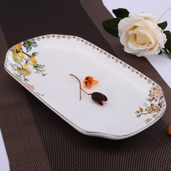 洁雅杰釉中彩欧式陶瓷器餐具鱼盘子，尊贵品味