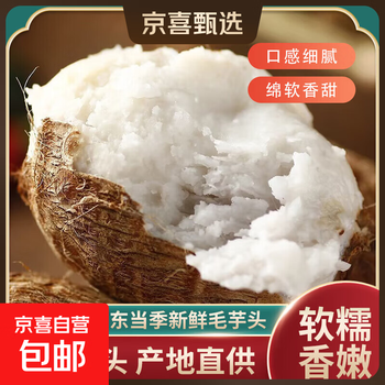 山东牛奶小芋头中球大球农家自种小芋头一分甘芋艿 带箱1斤精品中果（手选 无二母球）