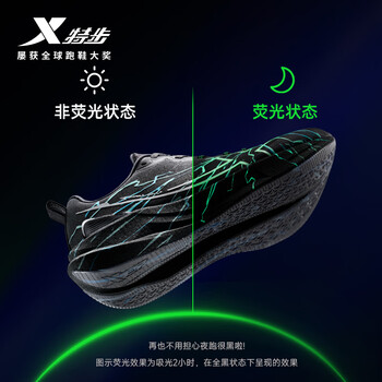 特步（XTEP）两千公里五代跑鞋男子运动鞋网面透气轻便减震耐磨体考男跑步鞋