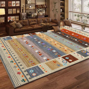 KAYE地毯客厅波西米亚风地垫轻奢高级感沙发茶几毯免洗可擦卧室床边毯 SJR-K碧波-09 120X160cm