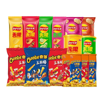 乐事（Lay's）乐事奇多组合包 536g/15包 混合口味 零食礼包 送人佳选 经典味道礼包536g