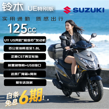 铃木（SUZUKI）UE125T优驿特别版 超级芯 省油长续航 城市通勤踏板摩托车 哑钛灰