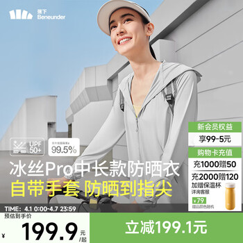 蕉下（beneunder）全防护防晒衣女指护防晒服透气修身显瘦百搭女士户外 【指护升级款】银河灰 L 165/88A 尺码偏大可拍小一码