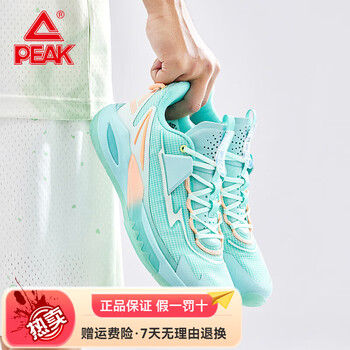 匹克（PEAK）态极闪电9篮球鞋男减震耐磨实战比赛球鞋运动休闲男士跑步鞋子 梦幻绿 44