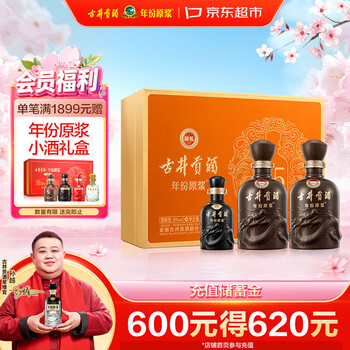 古井贡酒 年份原浆献礼 浓香型白酒 55度 500mL*2瓶*1套 礼盒装