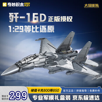 奇妙（keeppley）歼16D电子攻击机战斗机 积木大国重器军事模型玩具 生日礼物