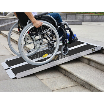 摩托轮椅上台阶垫斜坡板加长楼梯斜坡板无障碍铝合金坡道便携式防滑