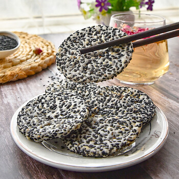 广西横县特产 金姐(红薯馅)芝麻饼50g*8袋(共24个饼) 芝麻脆