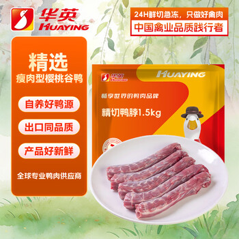 华英（HUAYING）精切鸭脖3斤新鲜冷冻生鸭脖 9-10根生鲜鸭肉卤味卤煮食材