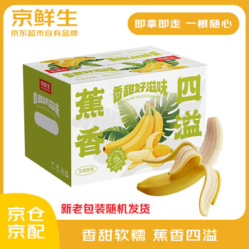 京鲜生 国产香蕉 单根香蕉2斤独立装 生鲜水果