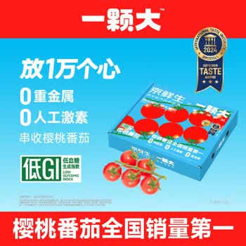 一颗大樱桃串番茄甄选礼盒 串收水果小西红柿 低GI 生鲜 现摘现发 【玲珑串茄】樱桃红番茄 850g