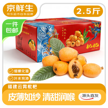 京鲜生福建云霄枇杷 净重2.5斤 单果40g+ 新鲜水果 源头直发包邮