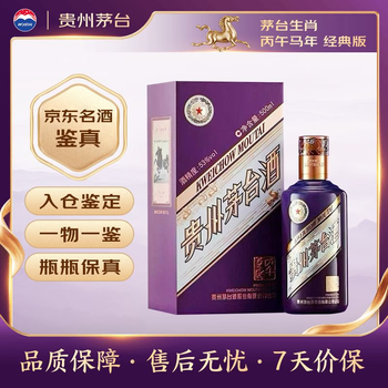 茅台生肖 丙午马年 酱香型 53度 500ml单瓶 经典版/新版【名酒鉴真】