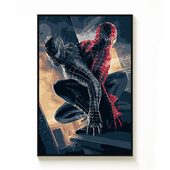 钢铁侠数字油画漫威钢铁侠蜘蛛侠复仇者联盟人物 diy数字油画学生手工