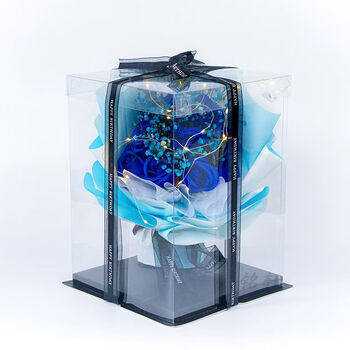 满天星束香皂永生生日礼物送女孩老公闺蜜老婆新款大号礼盒蓝色