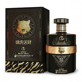舍得酒业股份出品 啸虎送财 52度 浓香型白酒 粮食酒  2024年 500mL 1瓶 52度啸虎送财