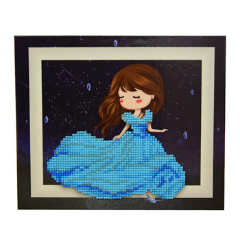 好运兔儿童手工立体纸板钻石贴画diy制作材料 幼儿园粘贴画女孩创意