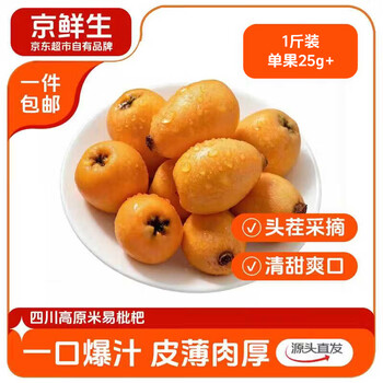 京鲜生米易枇杷净重1斤装 单果25g-35g生鲜水果源头直发