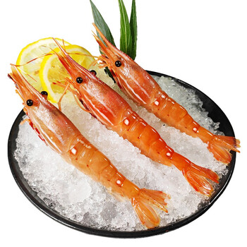 刺身鲟食生鲜新西兰鳌虾加拿大牡丹虾俄罗斯北极甜虾刺身日式寿司海鲜