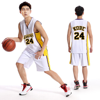 【精选新品】湖人队科比球衣24号出场服紫金套装篮球服套装男背心儿童