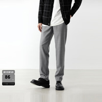 太平鸟男装秋季西服套装男士休闲单排扣便服斯文外套 西裤（修身） M