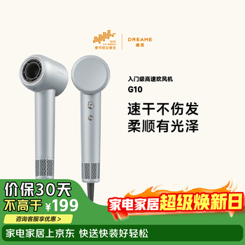 追觅G10高速家用电吹风大功率速干吹风筒负离子大风力低噪音无叶吹风机 灰色哑光AHD11B女生生日礼物
