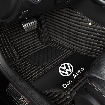 适用大众探岳脚垫定做双层丝圈脚垫全包围汽车脚垫内饰改装黑色单层