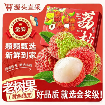 裕琼妃子笑荔枝新鲜2026【多地次日达】广东当季时令水果送礼端午节 净重4.5斤精选商超果丨全家分享【蕞值装】 尝鲜品质果丨单果13-18g
