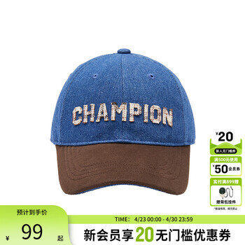 Champion冠军秋季新款棒球帽校队pro男女休闲情侣运动遮阳帽子 蓝色 均码
