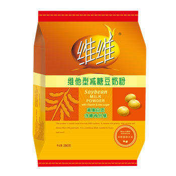 维维 豆奶粉280g维他型豆奶家庭装原味豆浆粉代早餐冲饮品小包袋装 维他型减糖豆奶280g*1袋约9包
