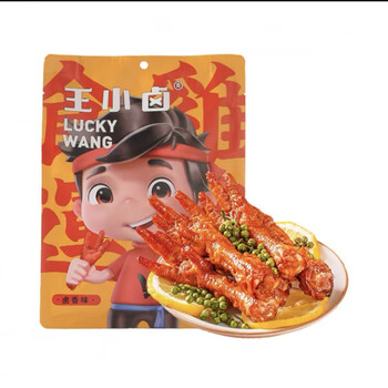 王小卤虎皮凤爪200g椒麻香辣卤香鸡爪即食网红零食小吃火锅腐竹 虎皮