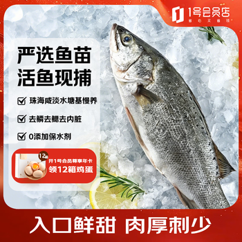 1号会员店（One's Member）零添加保水剂白蕉三去海鲈鱼 1000g（500g*2） 海鱼 海鲜水产