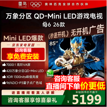FFALCON雷鸟鹤6 26款 85英寸 万象分区QD-MiniLED1300nits 高阶VA安桥音响288Hz高刷 平板游戏电视85R69A 85英寸 国家补贴 85R69A