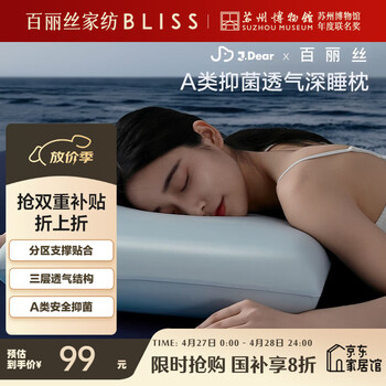 水星家纺百丽丝×JDear京东联名 松池深睡枕头记忆枕颈枕记忆棉枕慢回弹枕