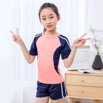 儿童防晒泳衣 儿童泳衣女童中大童宝宝分体防晒游泳衣女孩保守平角速