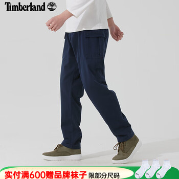 添柏岚（Timberland）男裤工装裤春夏新款户外休闲裤徒步登山宽松锥形直筒运动裤 宝蓝色/A5TVY433 32